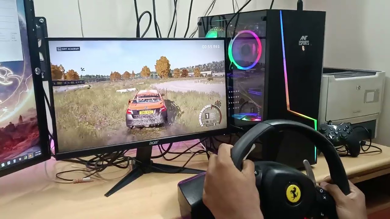 STEERING WHEEL GAMEPLAY, THRUSTMASTER T80 FERRARI 488 GTB EDITION, PS4 & PC SUPPORTED GAMES - PART 1