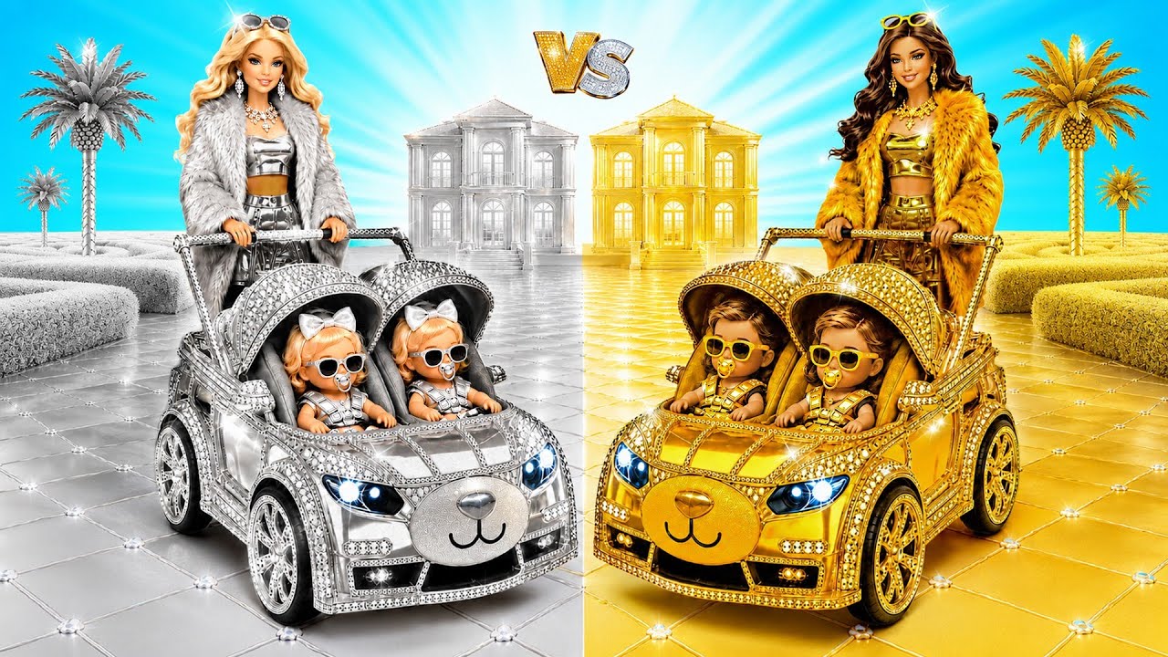 Строим Удивительный Кукольный Домик для Семьи | Золотой vs Серебряный Челлендж от Multi DO Girls