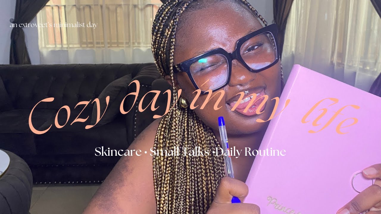Chatty cozy day vlog🫶🏽skincare routine• journaling & more💗