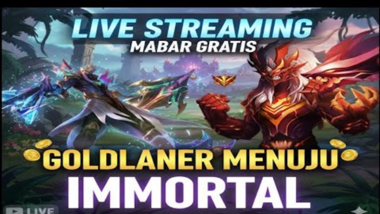 LIVE STREAMING MABAR GRATIS, GOLDLANER ONLY #mlbb #mobilelegend