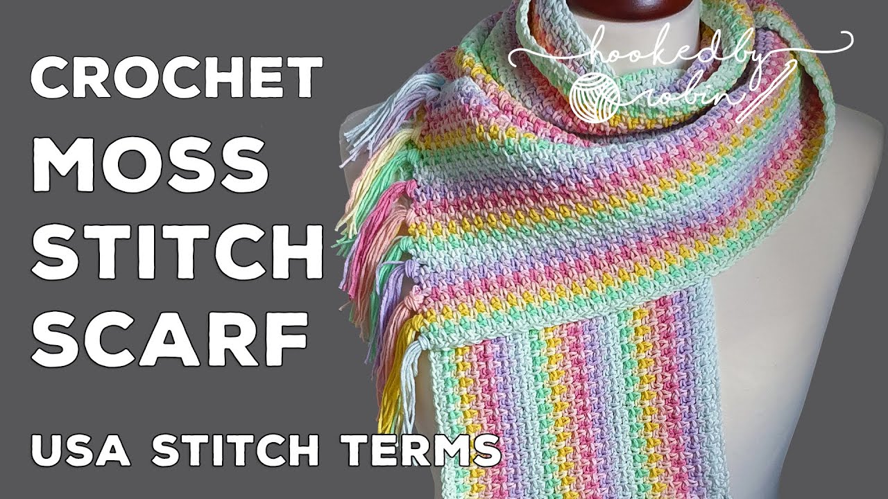 Crochet Moss Stitch Scarf | EASY FOR BEGINNERS