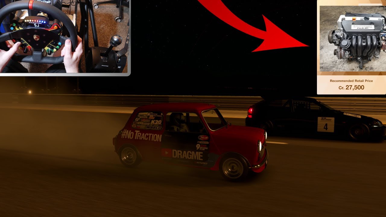 Gran Turismo 7 - NO Traction! K Series Engine Swap makes the '65 Mini Cooper Wild! Roll Racing! PS5