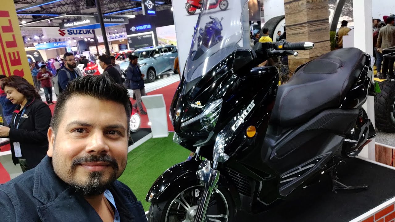 Evolet Raptor Electric Maxi Scooter | 100 km/h speed, 150 km Range  | Auto Expo 2020