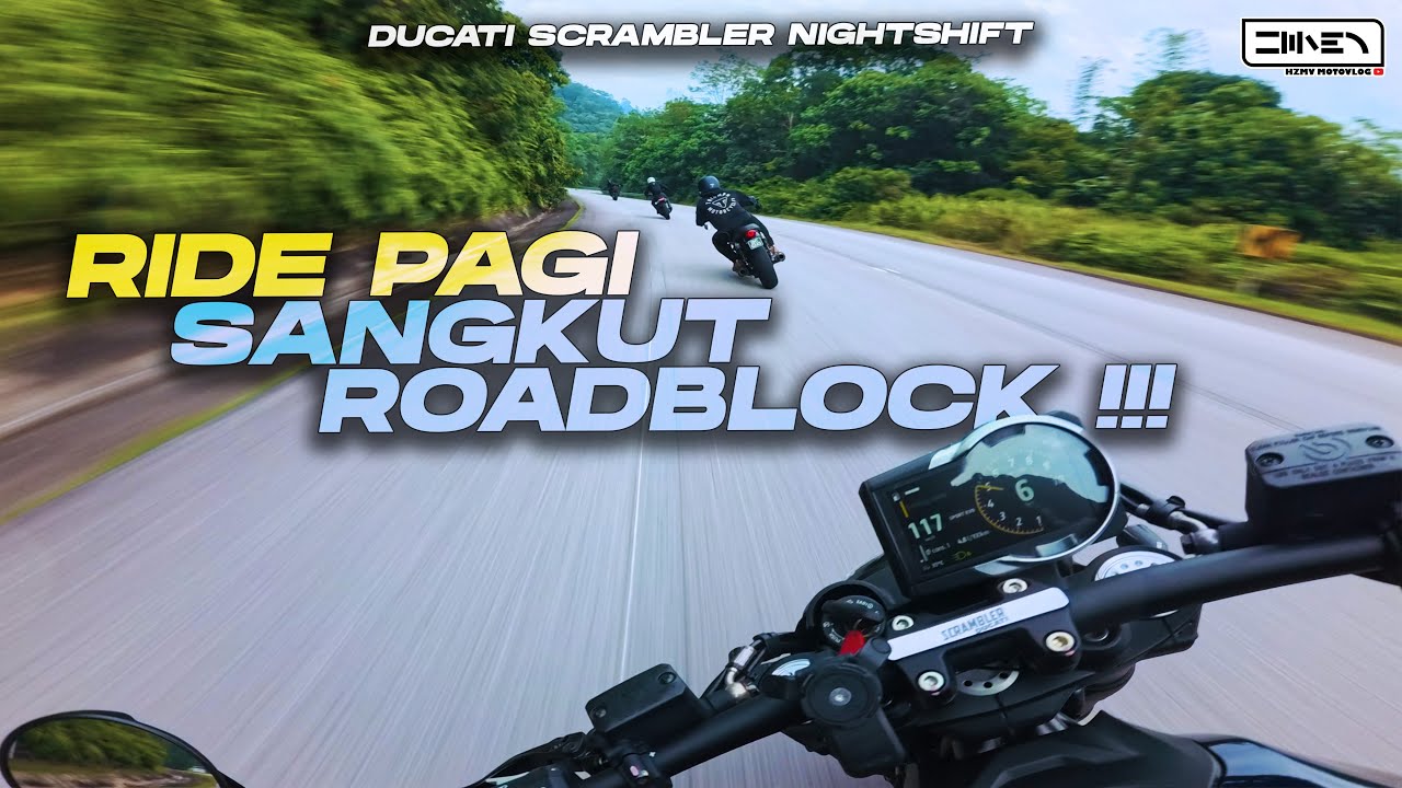RIDE PAGI SANGKUT ROADBLOCK JPJ ?! | Ducati Scrambler Nightshift + Termignoni Exhaust [4K]