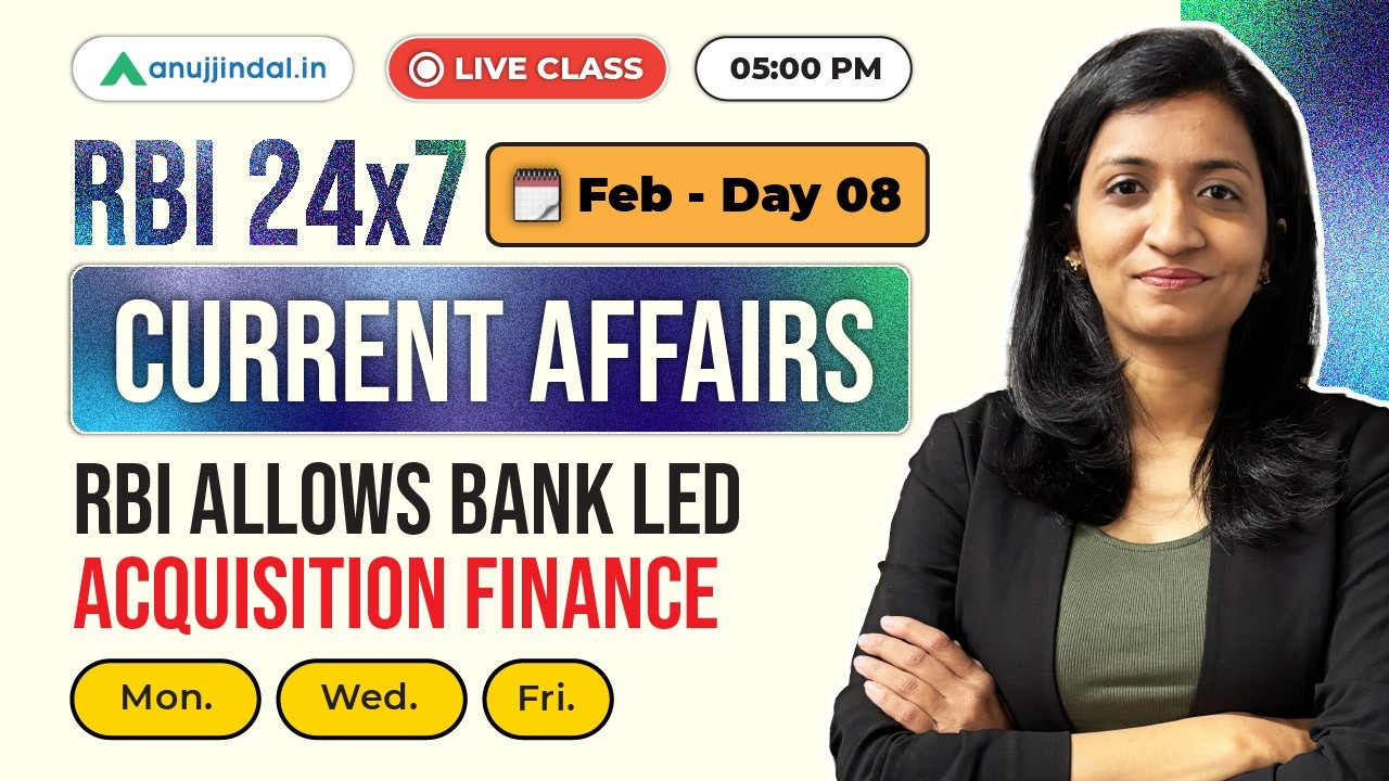 Finance Current Affairs February Day 8 | GA | RBI 247 Anuj Jindal  | RBI Grade B Preparation 2026