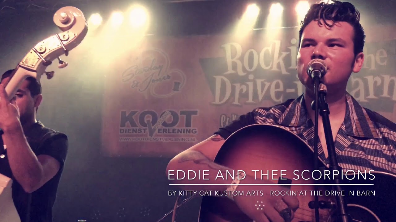 Eddie & Thee Scorpions - Wild Records - Vídeo Kitty Cat Kustom Arts - Rockin’ At The Drive In Barn