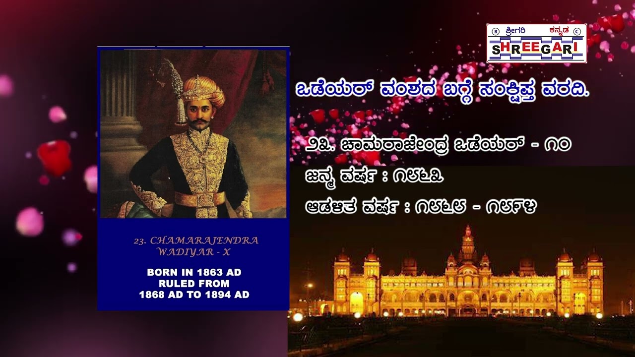 mysore wodeyar dynasty details in kannada​ @SHREEGARINEWS
