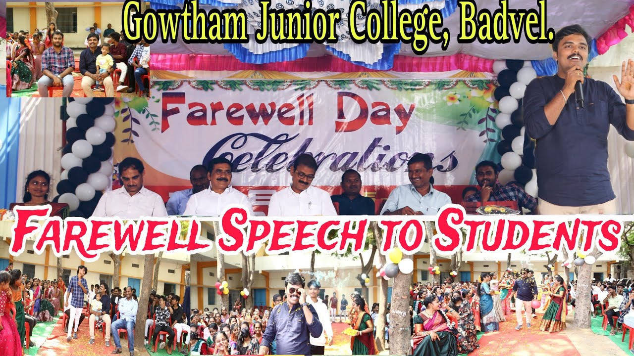 Farewell Speech to Students | Gowtham Jr. College, Badvel. #motivation #memories #college #student