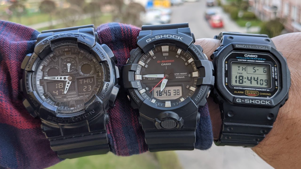 G-SHOCK GA-800 VS GA-100, DW-5600. Обзор+сравнение