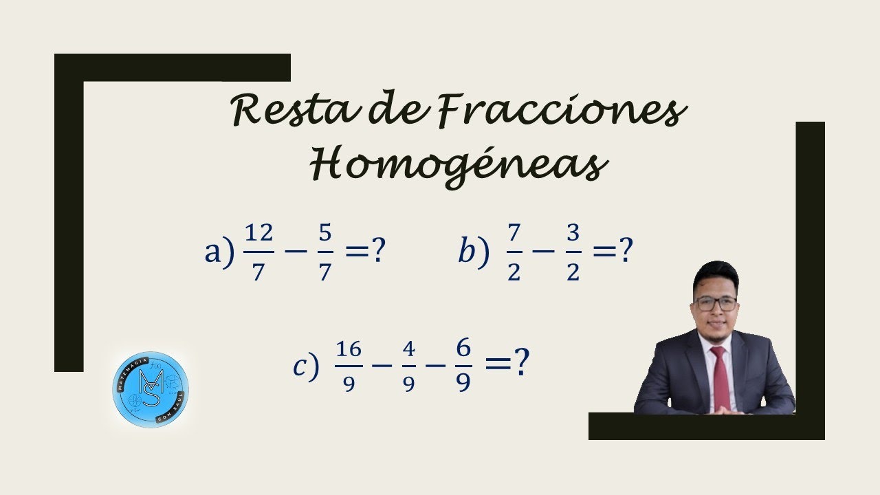 Resta de fracciones con igual denominador
