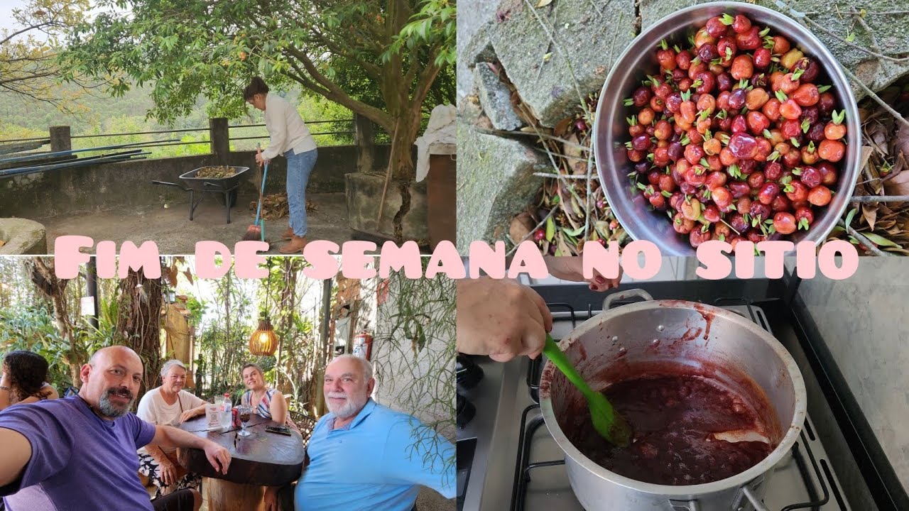 Fazendo geleia de cereja do Rio Grande