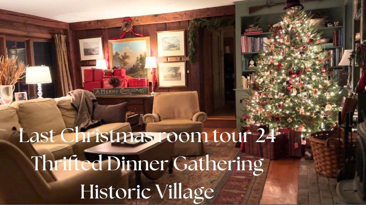 A Cozy New England Christmas Look, A Thrifted Dinner Table, and a Historic Village Tour!