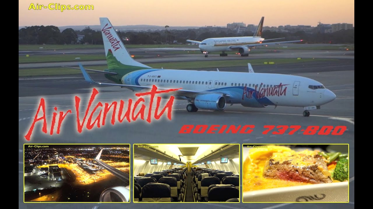 Air Vanuatu Boeing 737-800 Business Class Sydney to Vanuatu, AMAZING! [AirClips full flight series]
