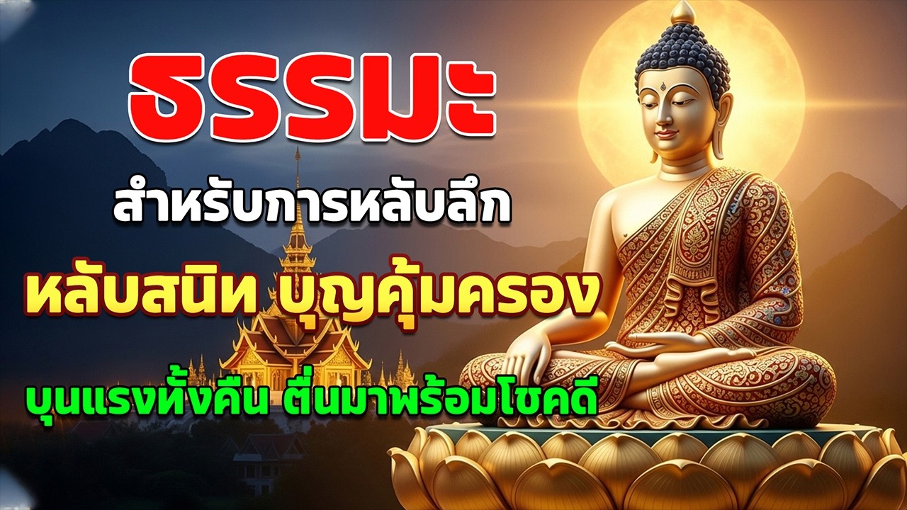 ธรรมะสำหรับการหลับลึก หลับสนิท บุญคุ้มครอง | บุนแรงทั้งคืน ตื่นมาพร้อมโชคดี #ธรรมะ #ฟังธรรมะก่อนนอน