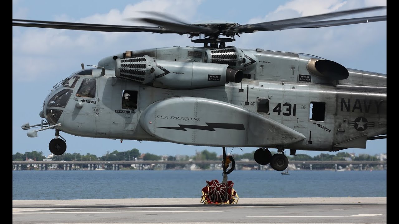 4K AVIATION B-ROLL - US Navy MH-53E 