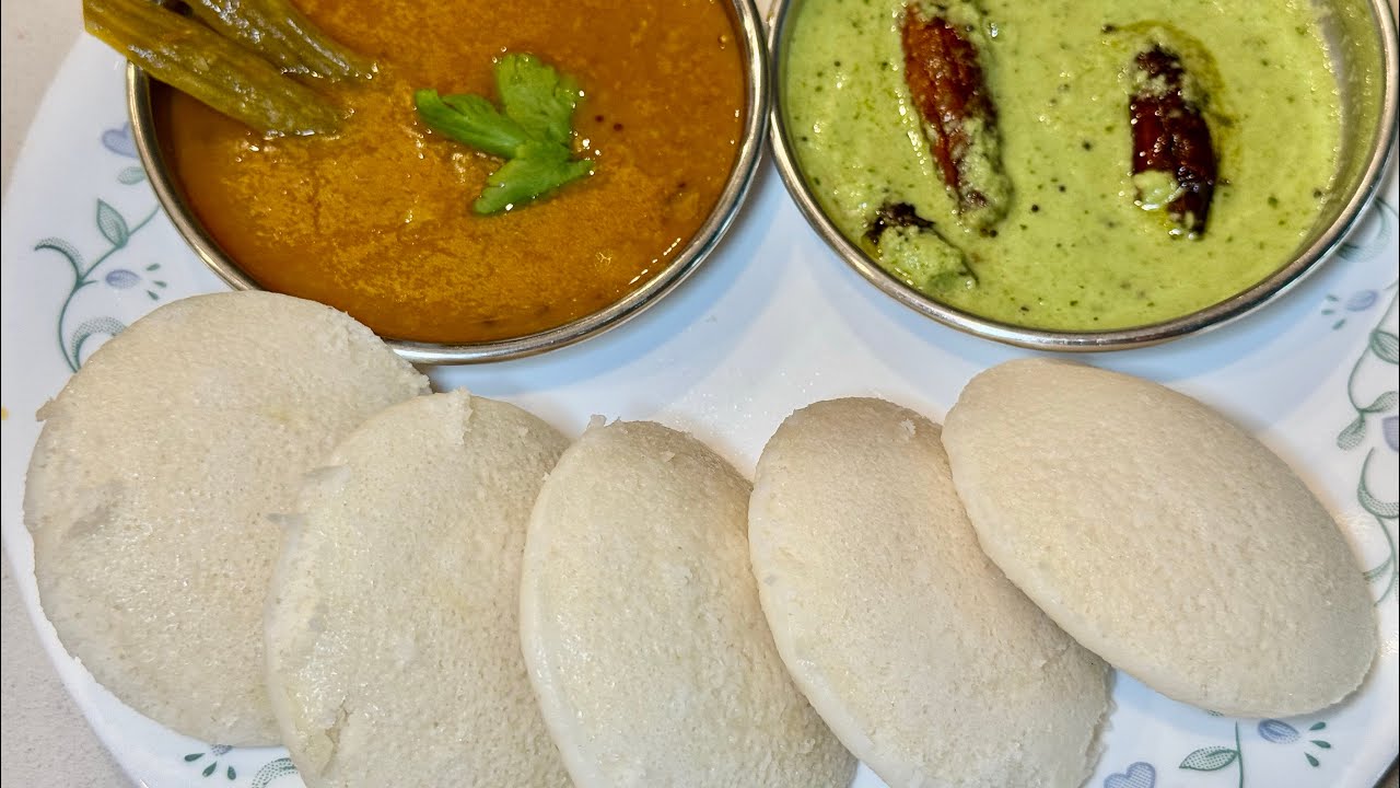 How to make Soft Idli /idli recipe with coconut chatney 