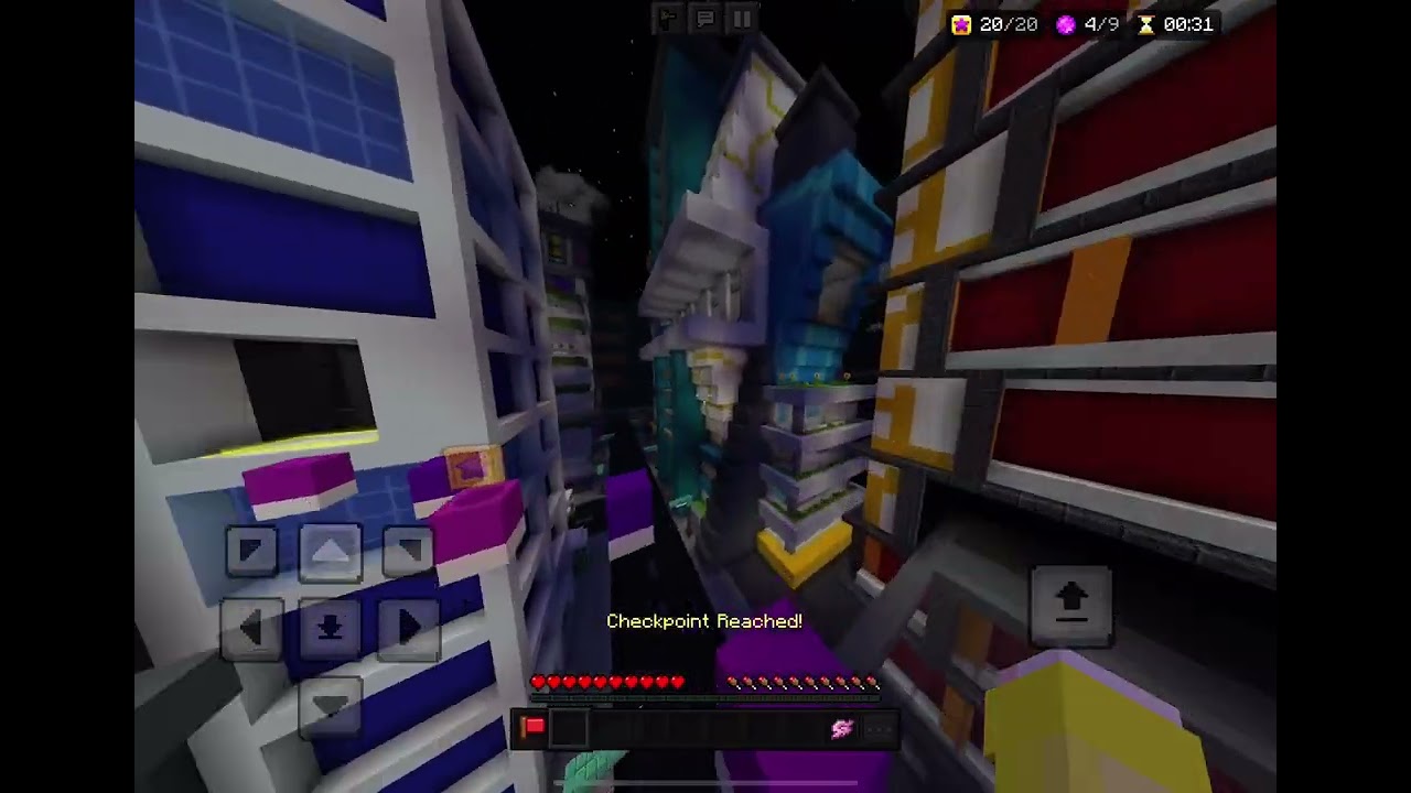 [mobile] minecraft the hive Parkour Worlds City Garage Grind 57.700 (World Record!!!!)