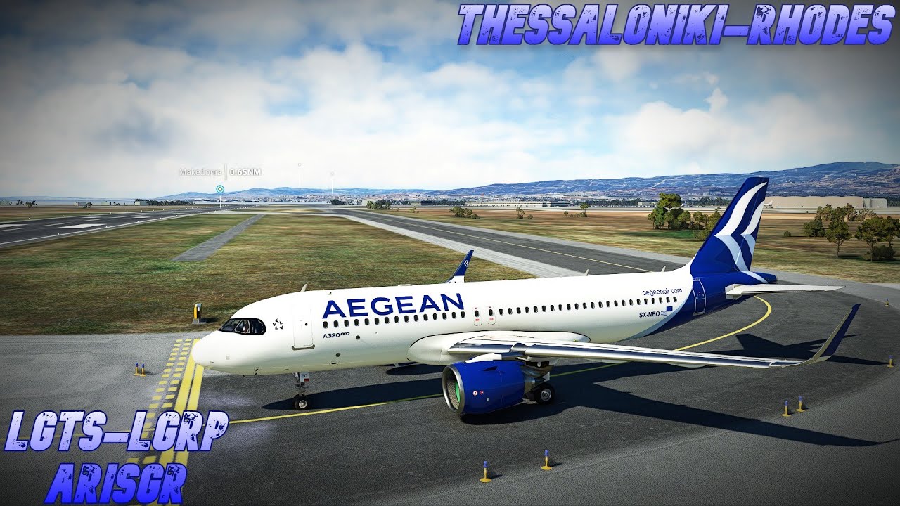 MSFS 2020 - THESSALONIKI TO RHODES !! [ LGTS - LGRP ] - GAMEPLAY !!