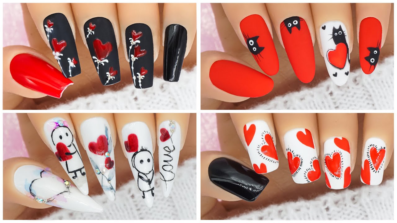Simple Valentine’s Day Nail Art Ideas  💅❤️ | Easy & Romantic Designs 2026| Cute Nails 💖