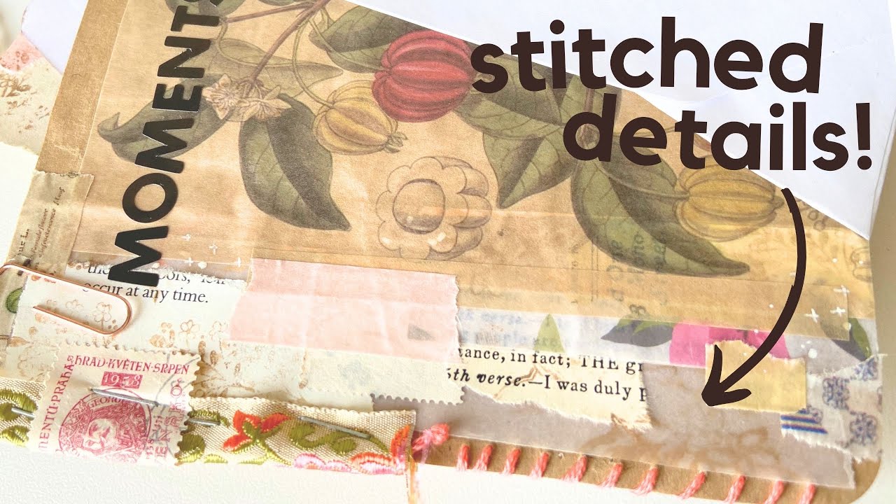 How to make a stitched collage cluster in your junk journal ✨ Junk Journal January
