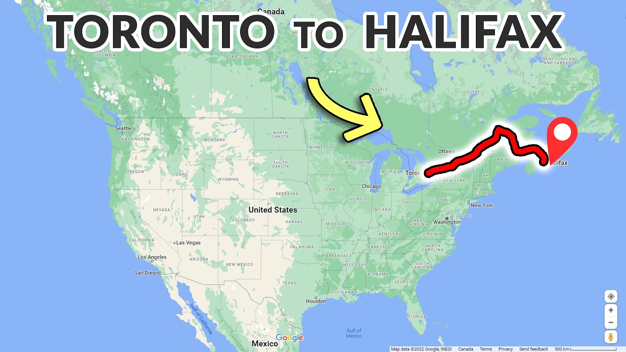 TORONTO to HALIFAX Canada Road Trip: COMPLETE Drive Timelapse 4K