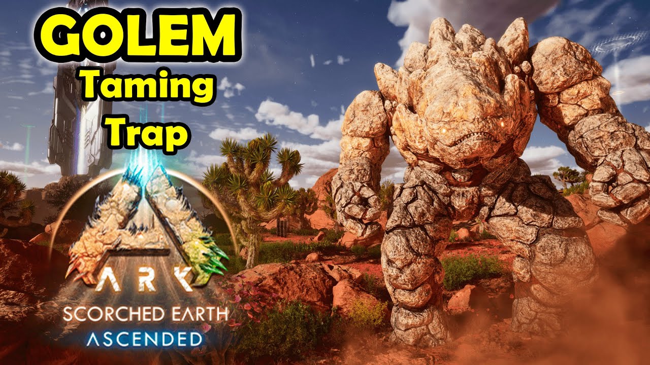 How to tame a Rock Elemental ASA - Best Trap for Rock Elemental ASA - Scorched Earth Golem ASA