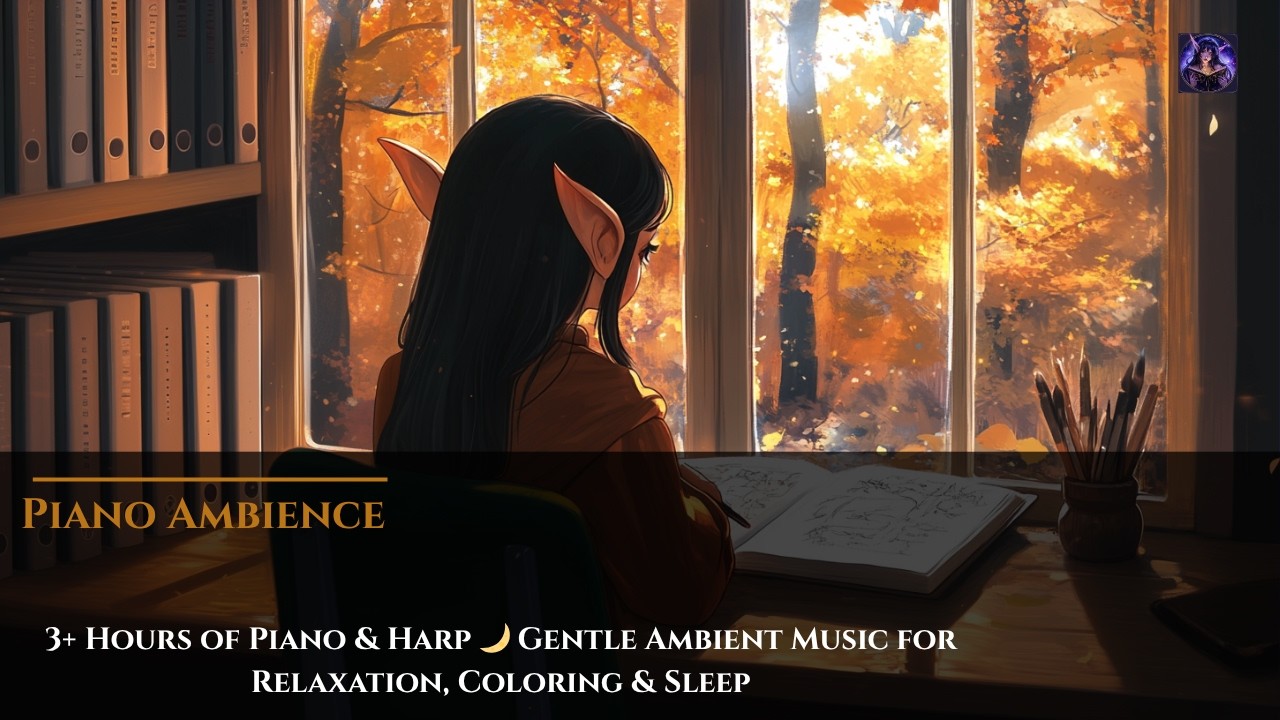 3 Hours of Calm Forest Piano 🌿 Soft Lo-Fi Music for Coloring, Relaxation & Focus