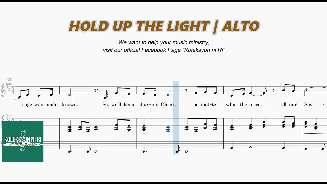 Hold Up the Light | Alto | Vocal Guide by Sis. Mercy Luna-Tom