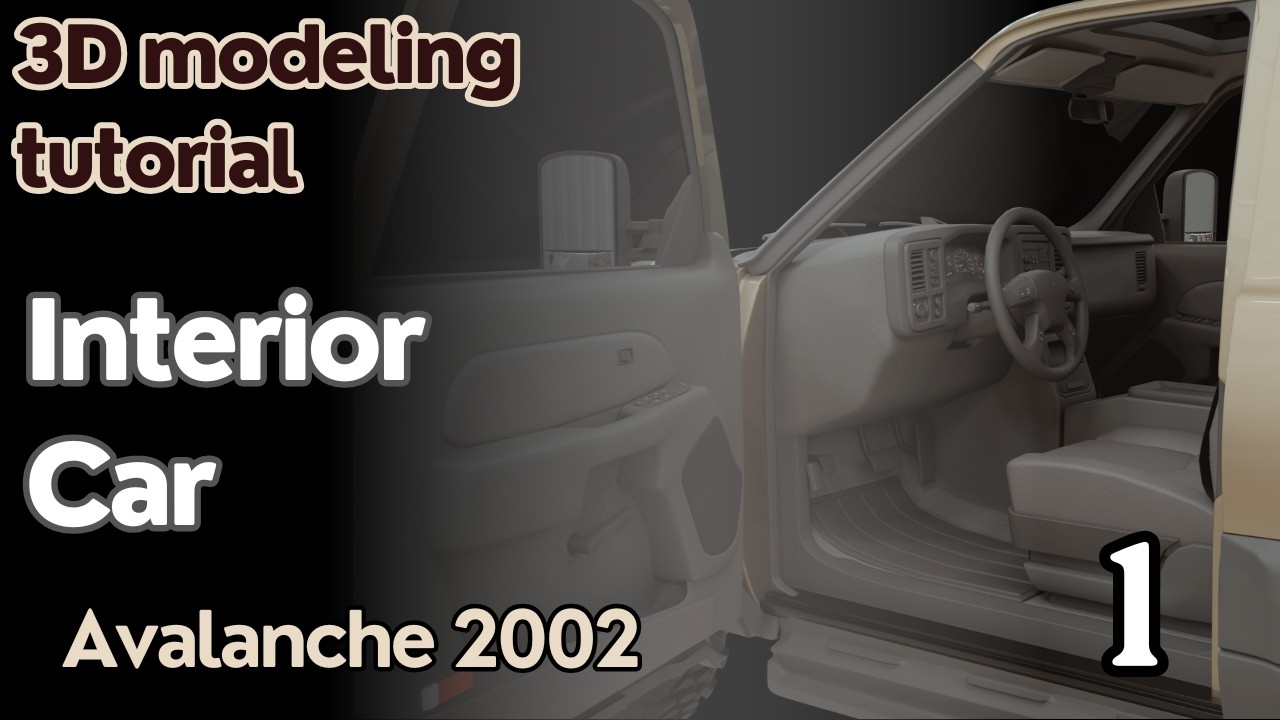 01 HOW TO MODEL in 3D, interior Chevrolet Avalanche 2002- Learn 3D while you watch Arq Lugo Blender4
