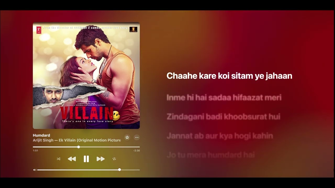 Humdard - Arijit Singh & Mithoon (Lyrics)
