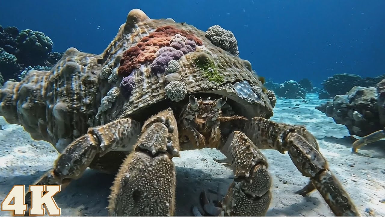 Ocean Exploration Giant Hermit Crabs and Mysterious Marine Life  AI Video