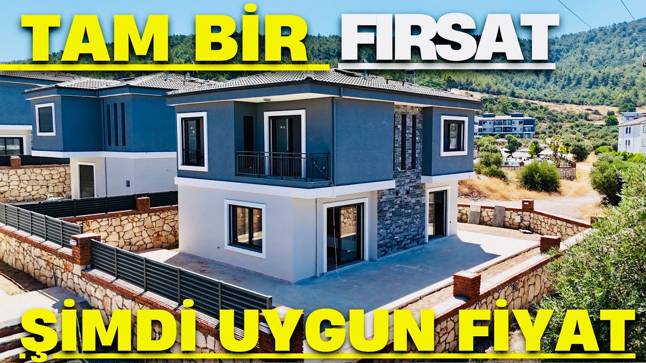 BÖLGENİN EN UYGUN LÜKS VİLLASI DENİZ MANZARALI 3+1 AYRI MUTFAK KAÇMAZ YER #yenivillaturu #satılık