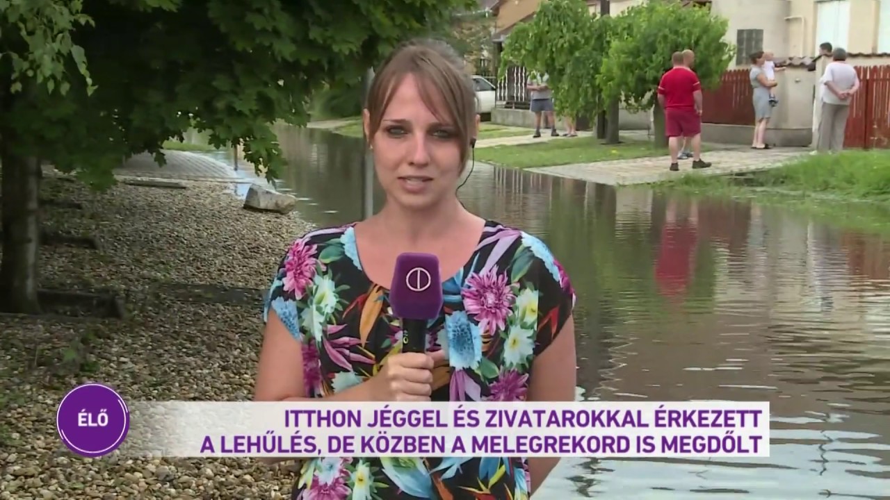 Itthon jéggel és zivatarokkal érkezett a lehűlés, de közben a melegrekord is megdőlt