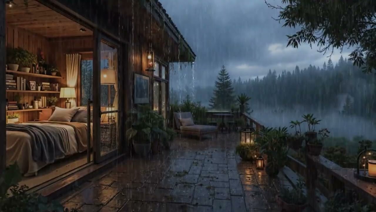 8 Hours Slow Rain in a Quiet Night Forest 🌙 Relaxing Therapy for Sleep (4K – No Ads)