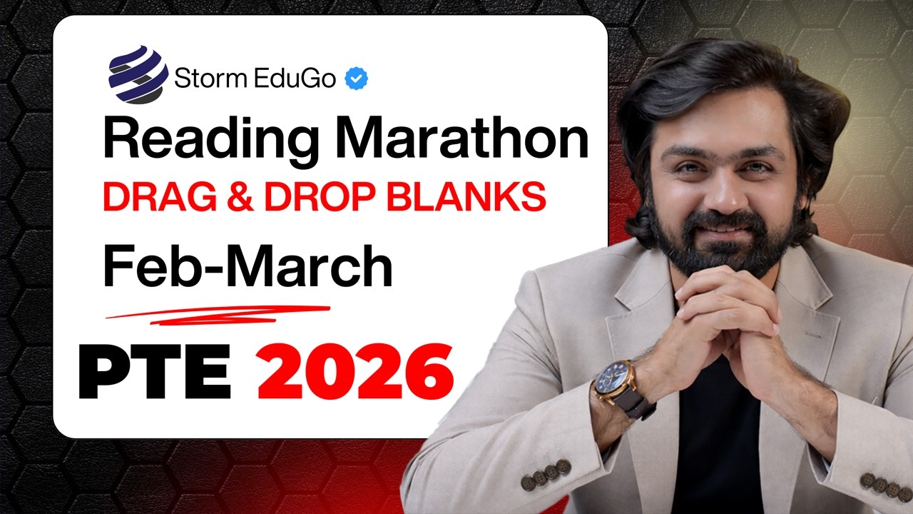 PTE Reading Drag & Drop 2026 | Real Exam Strategy | Reading Marathon Day 1 | February