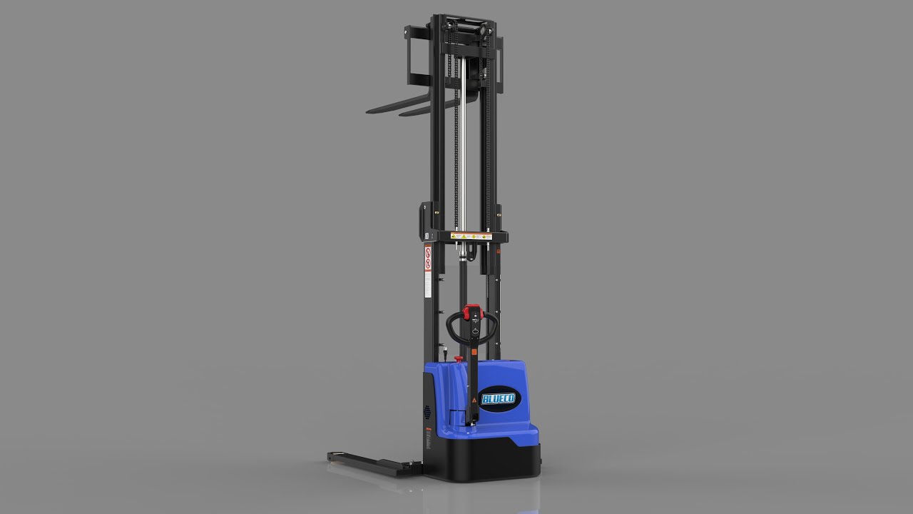 BCO-EPS FULLY ELECTRIC WALKIE STRADDLE LEG PALLET STACKER (VERTICAL)