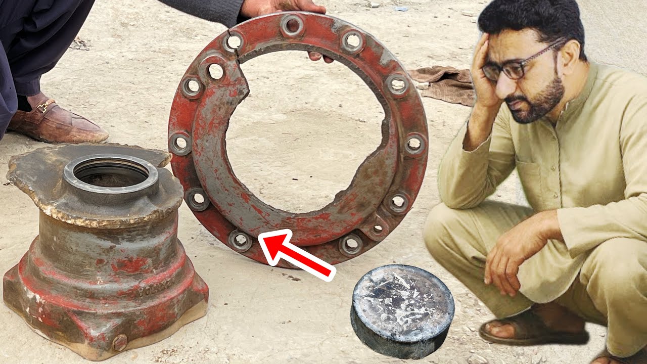 Impossible? Cracked Excavator Travel Motor Hub Repaired on Lathe