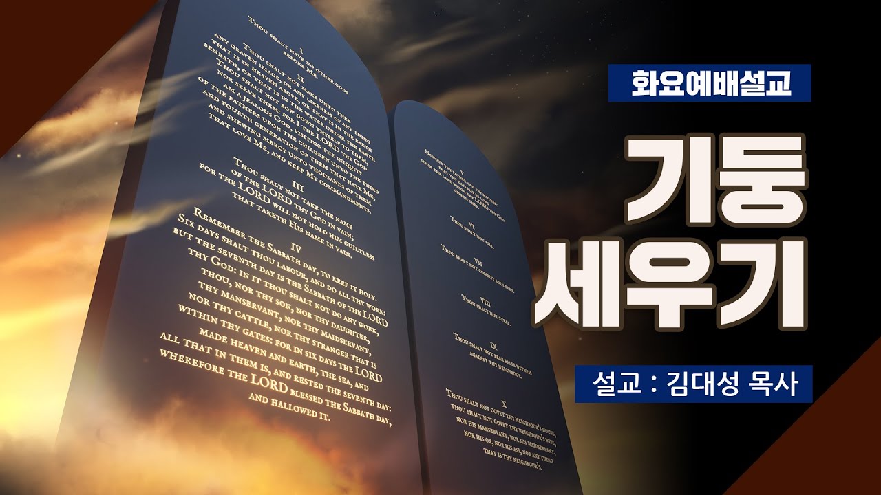 [화요설교] 기둥 세우기 | 김대성 목사