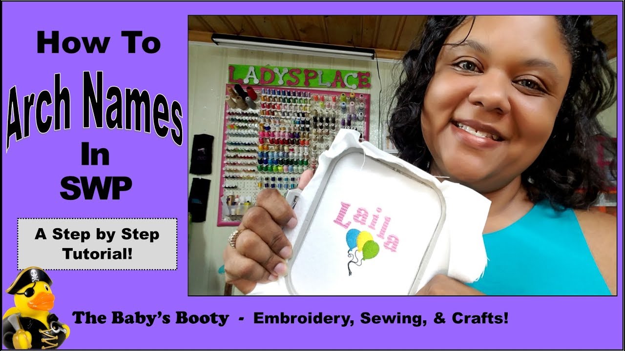 Как вышить имя дугой с помощью Sew What Pro! Изгибать текст легко!