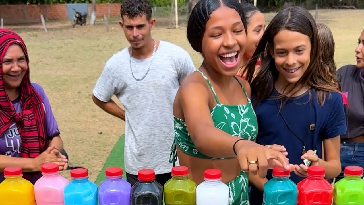 Jogo da garrafa colorida: acerte a cor e leve dinheiro!