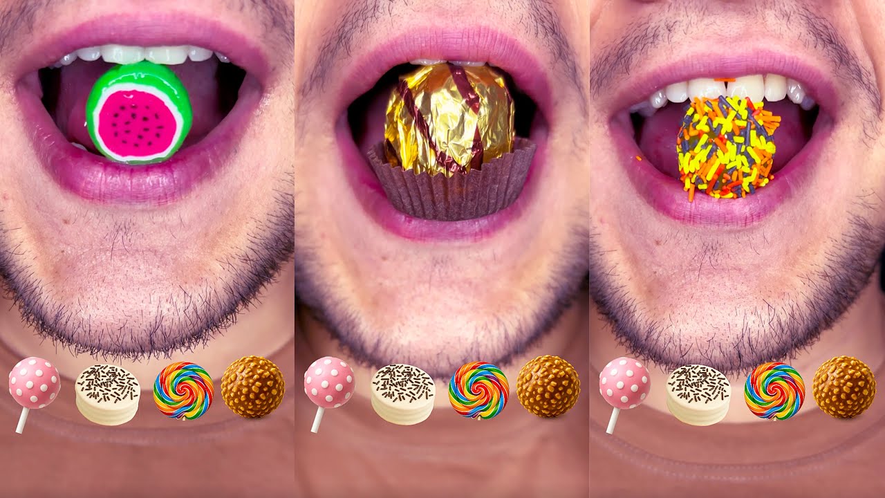Satisfying Emoji ASMR Mukbang | Relaxing crunchy Eating sound