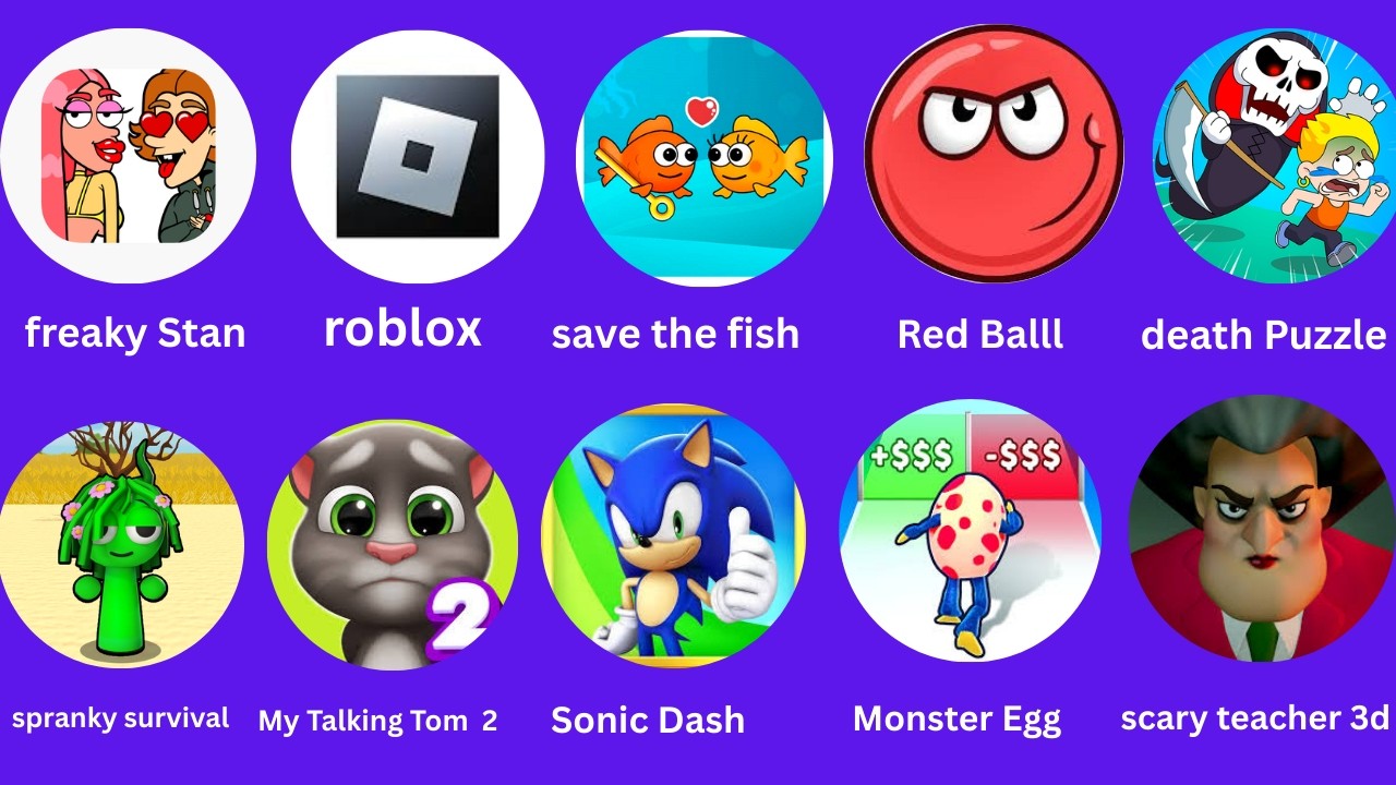Roblox, Draw Master,Freaky Stan, Red Ball,Going Balls,,Sonic Dash,Monster Egg | Best Games