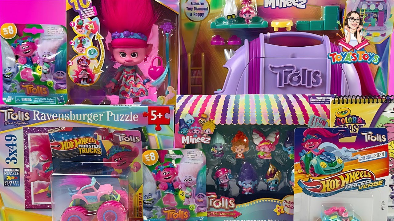 Unboxing and Review of Dreamworks Trolls Band Together Toy Collection