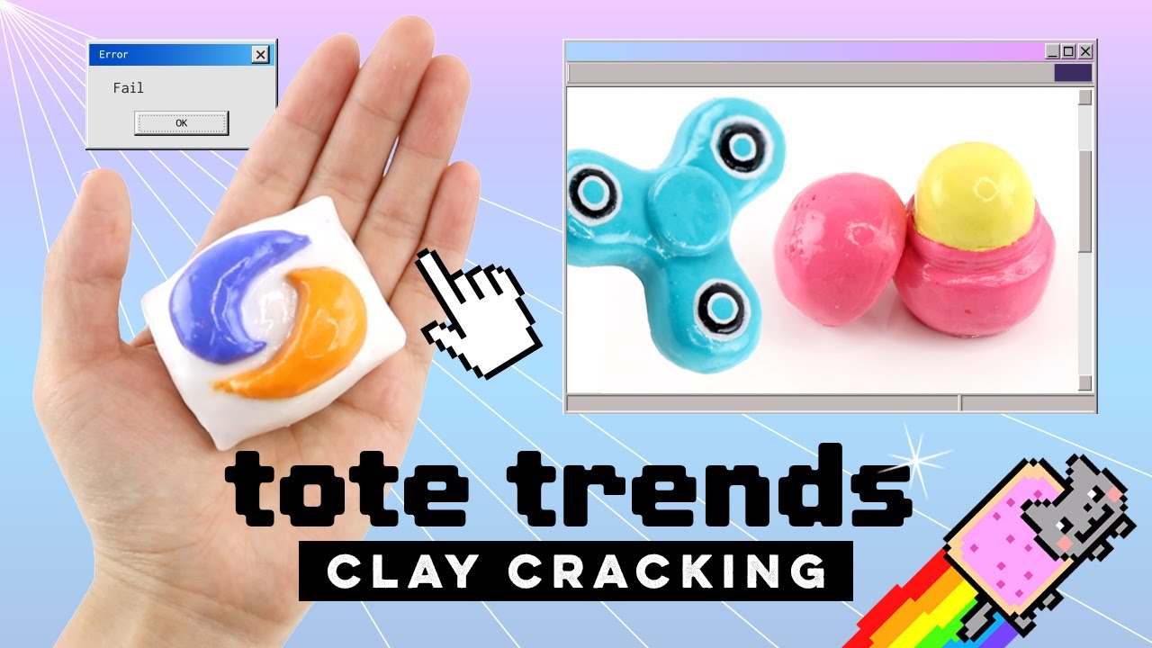 VIRALE TRENDS mit Clay Cracking zerdrücken! Nyan Cat, Fidget Spinner und eos zerdrücken!