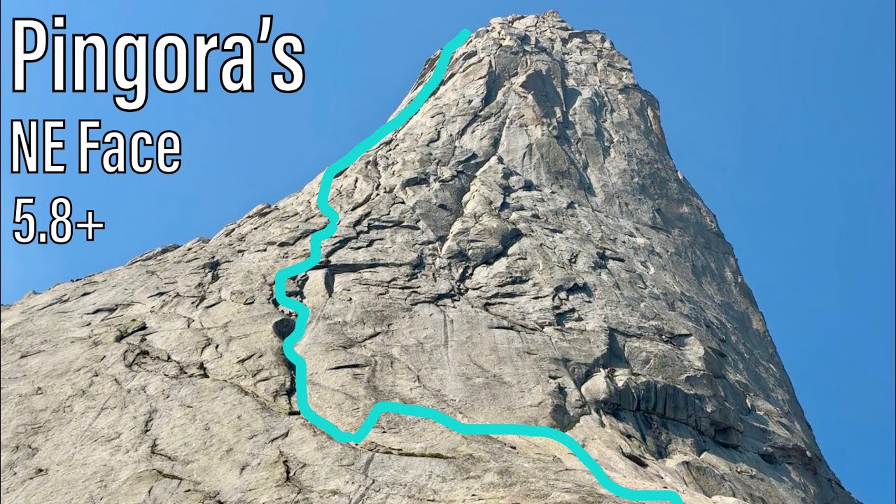 Climbing the NE Face of Pingora 5.8+