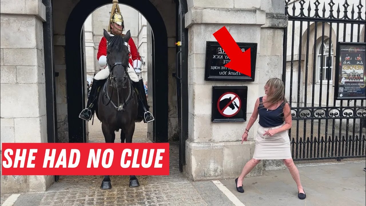 Silly Lady Couldn't Figure Out What & Why Guard Ask Her to Get Back