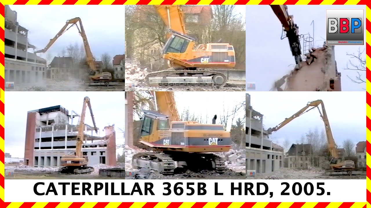 👷💪 CAT 365B Longfront, Abbruch Fabrik, 2005. (Archiv Langenfeld)