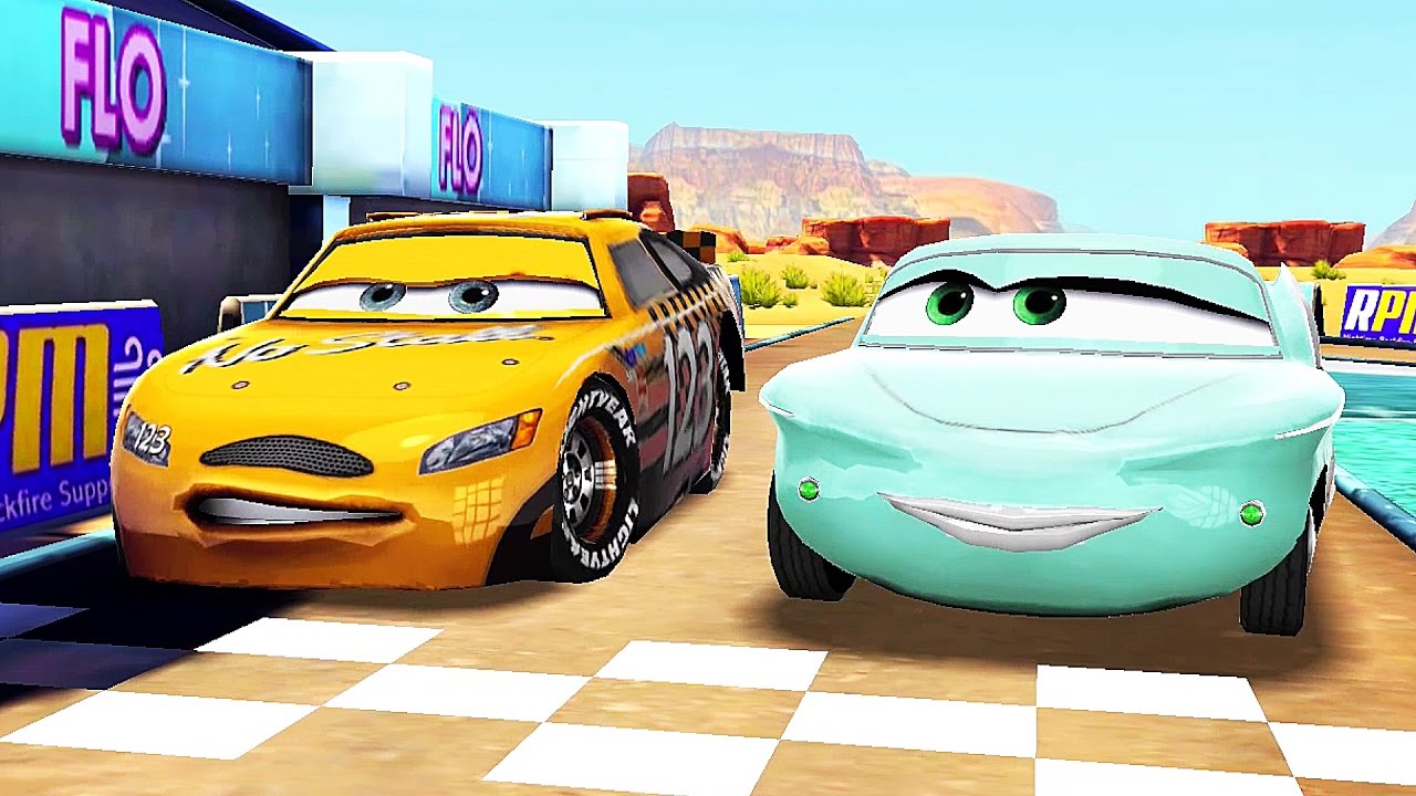 Arabalar Şimşek McQueen Hızı Flo Herkesi Yeniyor (Araba Oyunu)