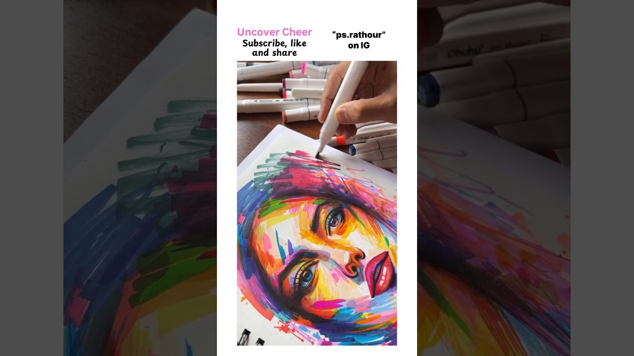 Vibrant beauty in markers 🤩 #art #vibrant #colors