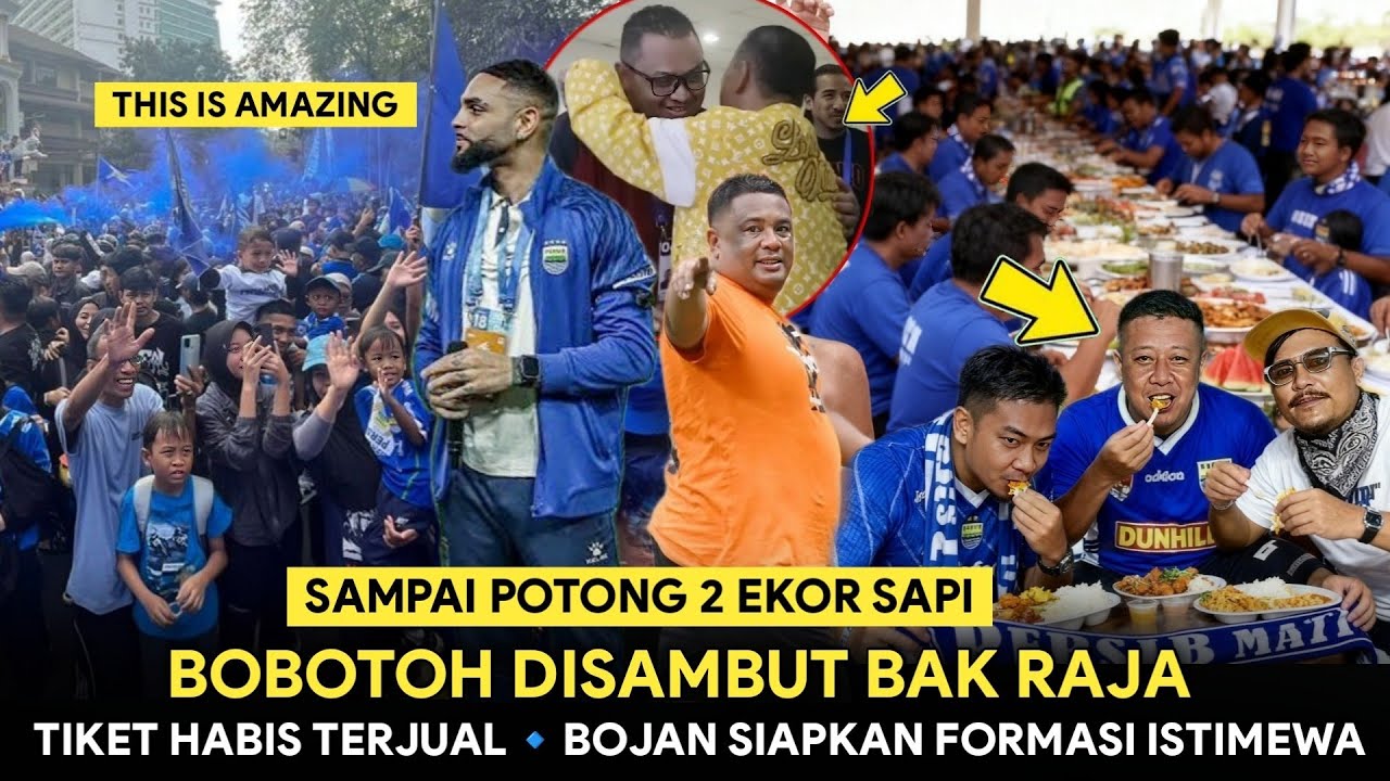 🔴SAMPAI POTONG 2 EKOR SAPI, BOBOTOH DISAMBUT BAK RAJA‼️Tiket Borneo Fc vs Persib Habis Terjual🔥